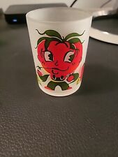 Vintage Hazel Atlas Frosted Anthropomorphic Tomato Juice Glass picture
