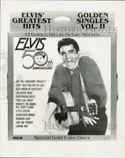 1986 Press Photo Elvis Presley's Golden Singles Volume II in picture sleeves picture