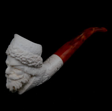 AGovem Unsmoked Santa Clause Block Meerschaum Smoking Tobacco Pipe, AGM-1533 picture