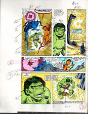 Original 1985 Incredible Hulk 309 color guide art page:Sal Buscema,Marvel Comics picture