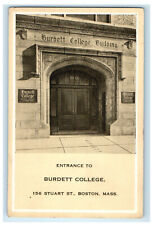 c1920s Entrance to Burdett College Stuart St. Boston Massachusetts MA Postcard picture