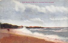 Chicago Illinois 1908 Postcard High Waves Beach Jackson Park Luana Iowa Cancel picture