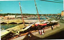Vintage Postcard- FLOATING MARKET, CURACAO, NETHERLAND ANTILLES picture