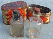 Vintage Sanford’s Ink Eraser Tin Can w 2 Original Corked Bottles Old-Timey Chic picture