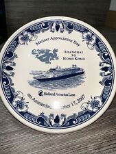 Vintage Royal Goedewaagen Blue Delft Holland Mariner Appreciation Day Plate picture