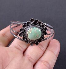 Vintage Navajo Native American Sterling Silver .925 Turquoise Cuff Bracelet picture