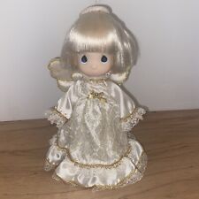 Vintage Collectible Precious Moments Angel Christmas Tree Topper Cream/Gold picture