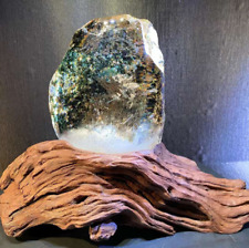5.2lb Top Natural Green Ghost phantom quartz crystal Raw Gemstone Decor Reiki picture