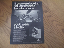 1967 ROLEX SUBMARINER Watch Print Ad Diving Oyster Vintage Advertisement picture