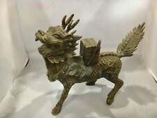 Chinese Temple Guardian Dragon Lion Statue, LARGE Antique with Gifts, Oriental picture