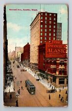 Seattle WA-Washington, Second Avenue, Antique, Vintage c1914 Souvenir Postcard picture