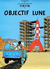 HERGE: Objective Moon, original POSTER, Official edition (Tintin Museum) picture