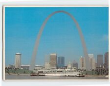 Postcard Mississippi Queen at dock from the Mississippi River St. Louis MO USA picture