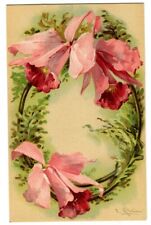Vintage Postcard C. Klein Alphabet Letter O Signed Unposted Shaped w/ Flowers picture