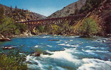 Angler's Paradise On Kern River Bridge Rapids Mountains Vintage Postcard picture