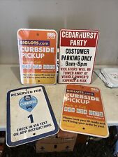 Genuine Authentic PARKING Lot Signs Advertising Metal Street Signs 18”x12” Each picture