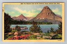 Glacier National Park MT-Montana, Two Medicine Lake Mt Rockwell Vintage Postcard picture