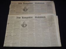 1849 NEW HAMPSHIRE STATESMAN NEWSPAPER LOT OF 2 - TAYLOR - GREELEY - NP 2150V picture