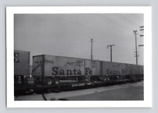ORIG. 1962. FREIGHT YARDS OF BARSTOW, CA. SANTA FE TRAILERS. 3.5X5 TRAIN PHOTO picture