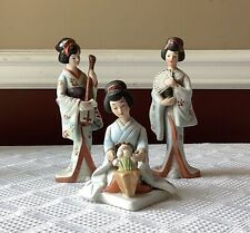 Lot Of 3 VTG Korean Porcelain Figurines, 1 Marked Capodimonte, Tallest: 6 5/8” T picture