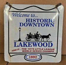 Vintage LAKEWOOD NJ Downtown Sign 1975 Home of Little League world champs picture