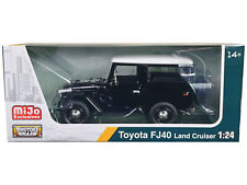 Toyota FJ40 Land Cruiser Black with White Top 1/24 Diecast Model Car by Motormax picture