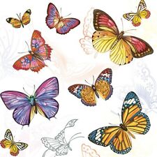 Decoupage Paper Napkins Spring Butterflies Butterfly - Two Luncheon Napkins picture