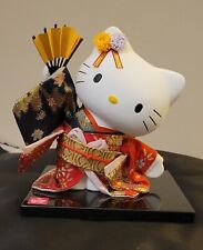 Hello Kitty Doll Kimono Figurine Pottery Ceramics Fan Japan Sanrio picture