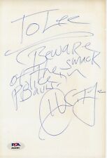 Hunter S. Thompson ~ Signed Autographed Sheet from 1980s UC Davis Tour ~ PSA DNA picture