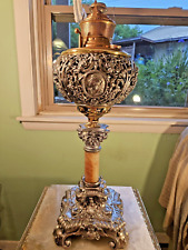 Antique Banquet- Parlor'' Bradley &Hubbard'' CAMEO'' Oil Lamp picture