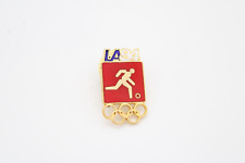 LA84 1984 Olympic Summer Games Lapel Pin Los Angeles Soccer Rings Small Red VTG picture