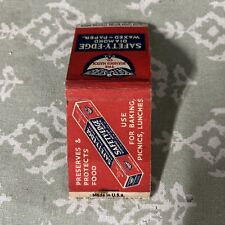 Rare Vintage Empty Matchbook Cover Safety-Edge Diamond Waxed Paper picture