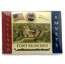 AMVETS Maryland 2010 Pin Fort McHenry Gold Tone picture