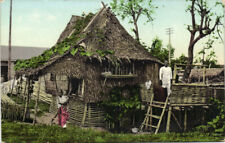 PC PHILIPPINES, MANILA, NATIVE HUT, Vintage Postcard (b39873) picture