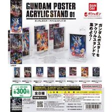 Gundam Poster Acrylic Stand 01 / x all 8P set mini toy gacha gachagacha Goods picture