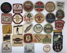 Lot of More Than 40 Vintage Cardboard Beer Coasters Collection Variety picture