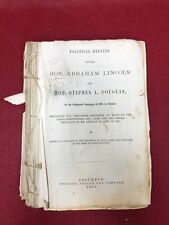 Extremely Rare 1860 Publication of Political Debates between Lincoln & Douglas picture