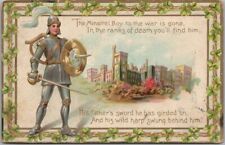 Vintage 1910sST. PATRICK'S DAY Postcard Knight in Armor / Castle Scene - TUCK'S picture