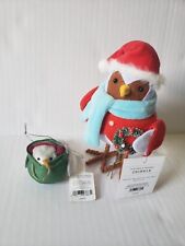 New Target Wondershop Featherly Friends Bird CRINKLE & Ornament Red Green Blue picture