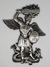 Giant 4 Inch Tall St. Michael Challenge Coin Medallion Police Officer Gift picture