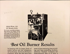 1927 American Radiator Co Best Oil Burner Results Original Vintage Print Ad picture