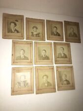 Pictures Photo Lot Of 10 Vintage Antique Early 1900’s  2 x 2 1/2 Inch Victorian picture