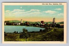 Ishpeming MI-Michigan, Cliffs Shaft Mine, Aerial, Antique, Vintage Postcard picture