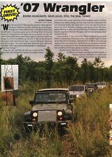 2007  JEEP WRANGLER RUBICON ROAD TEST  4x4  4 pg COLOR Article picture