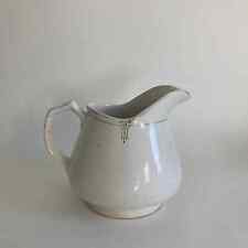 Antique Art Nouveau French China Company Ceramic Pitcher - Off White/Ivory Color picture