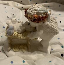 Vintage Dreamsicles “Born This Day” Figurine Angel Kissing Baby Jesus 1994 picture