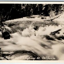 c1940s Sacramento Area, CA Yuba River RPPC US Hwy 40 20 Real Photo Postcard A120 picture