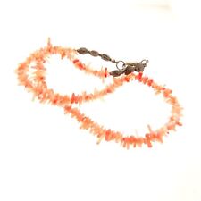 Vintage Pink Coral Branch Necklace 10 mm 20 Inch picture