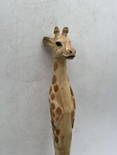 Vtg Hand Carved Hand Painted Giraffe Writing Ink Pen picture