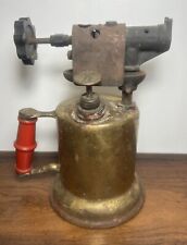 VTG 1930's Turner Brass USA Model No. 206A Gas Blow Torch Red Handle picture